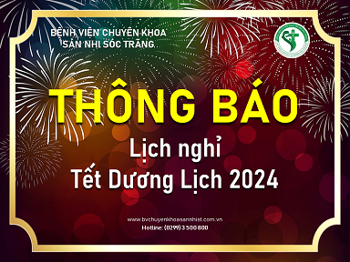 [THÔNG BÁO] LỊCH NGHỈ TẾT DƯƠNG LỊCH 2024